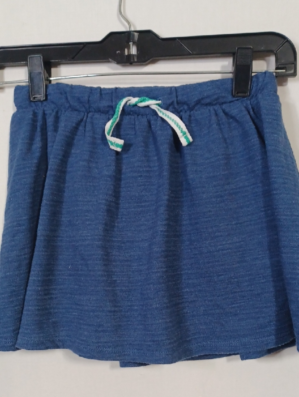 Cat & Jack Navy Drawstring Knit Mini Skirt with White Accent